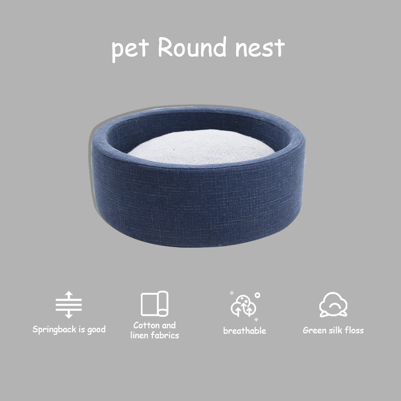 Cat Beds for Indoor Pet Bed for Puppy and Kitty Super Soft Pet Round Bed
