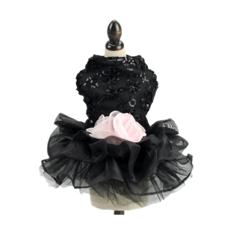 Pet Costume  Bling Sequins Princess Tutu Tulle Skirt Wedding Dress  Apparel Summer Clothes Puppy Shirt