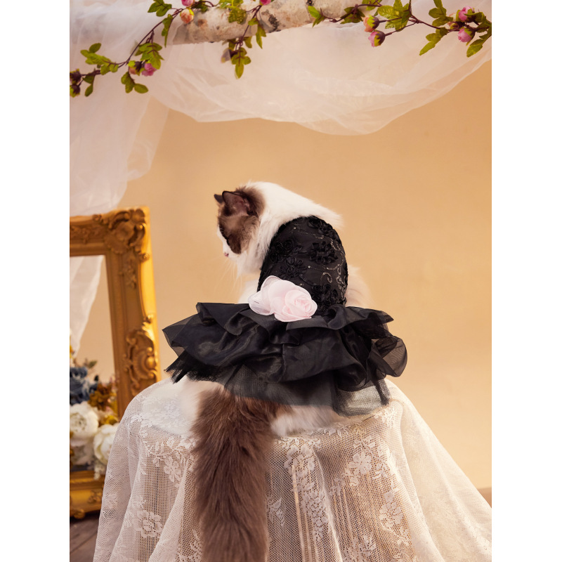 Pet Costume  Bling Sequins Princess Tutu Tulle Skirt Wedding Dress  Apparel Summer Clothes Puppy Shirt