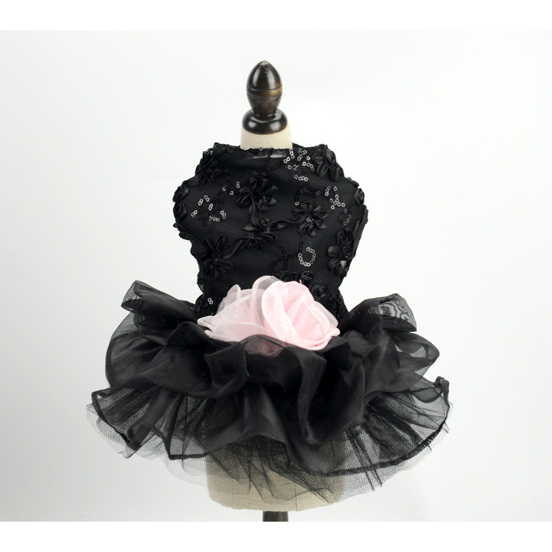 Pet Costume  Bling Sequins Princess Tutu Tulle Skirt Wedding Dress  Apparel Summer Clothes Puppy Shirt