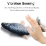 Floppy Fish Cat Toy, Moving Fish Toy Interactive Flopping Cat Kicker , Dancing Wiggle  Catnip Toys