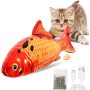 Floppy Fish Cat Toy, Moving Fish Toy Interactive Flopping Cat Kicker , Dancing Wiggle  Catnip Toys
