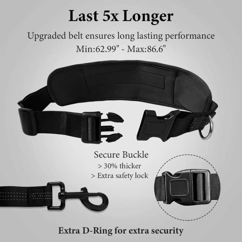 Adjustable Waist BeltRunning Waist Leash Durable Retractable Bungee Dog Running Waist Leash