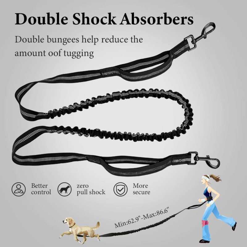 Adjustable Waist BeltRunning Waist Leash Durable Retractable Bungee Dog Running Waist Leash
