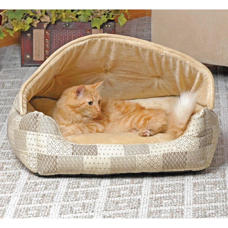 Hooded Lounge Sleeper Pet Bed