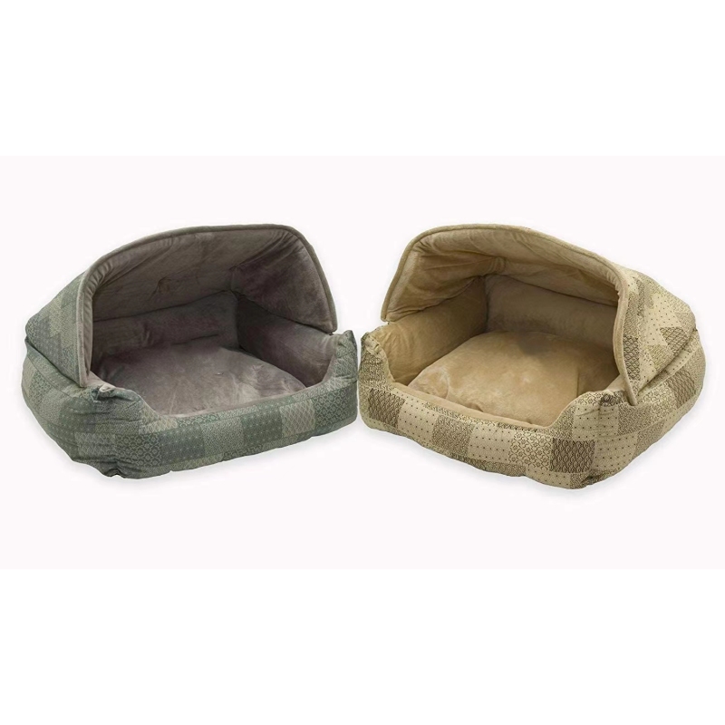 Hooded Lounge Sleeper Pet Bed