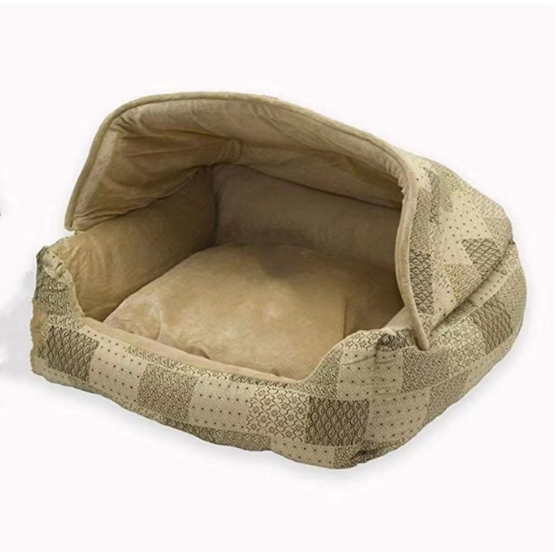 Hooded Lounge Sleeper Pet Bed