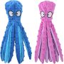 Squeaky Dog Toys Octopus No Stuffing Crinkle Plush Dog Chew Toys for Pet Training