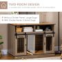 Removable Panel Dog Cage with Shelves Fancy Puppy Furniture
