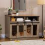 Removable Panel Dog Cage with Shelves Fancy Puppy Furniture