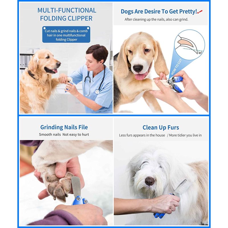 Dog Nail Trimmers with Razor Sharp Blade,Safty Guard,Nail File