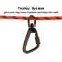Dog Lead for Yard, Camping, Parks, Outdoor Events Tie Out Cable for Camping, 50ft Portable Overhead Trolley System