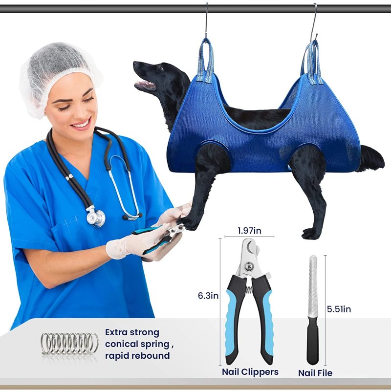 Pet Grooming Hammock Harness for Dogs&Cats,12 in 1 Breathable Dog Grooming Hammock for Bathing Washing Grooming and Clipping