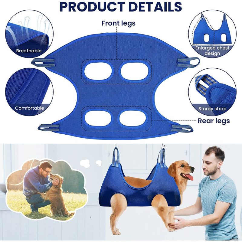 Pet Grooming Hammock Harness for Dogs&Cats,12 in 1 Breathable Dog Grooming Hammock for Bathing Washing Grooming and Clipping