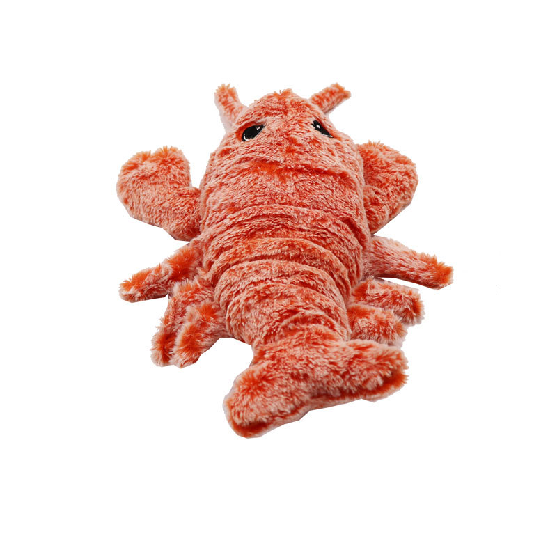 New Design Upgraded Cat Toy Electric Lobster Simulation USB Plush Pet Cat Interactive Toy Chewable Rechargeable Toy