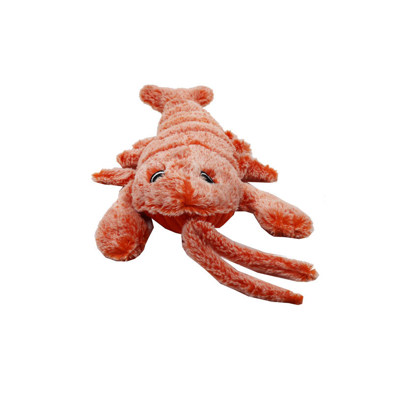 New Design Upgraded Cat Toy Electric Lobster Simulation USB Plush Pet Cat Interactive Toy Chewable Rechargeable Toy