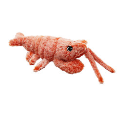 New Design Upgraded Cat Toy Electric Lobster Simulation USB Plush Pet Cat Interactive Toy Chewable Rechargeable Toy