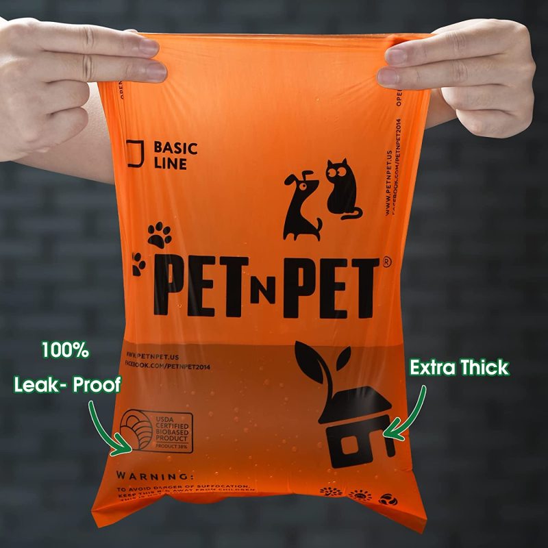 Dog Poop Bag USDA Certified 38% Biobased Poop Bags 1080 Counts 60 Rolls 9x13 Inches Dog Bags for Poop