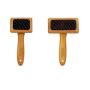 Patina Pet Grooming Brush,Natural Bamboo Boar Bristles Brush for Matted Short and Long Haired Dogs