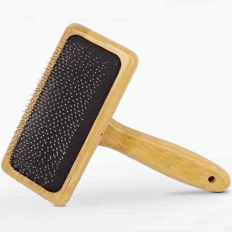 Patina Pet Grooming Brush,Natural Bamboo Boar Bristles Brush for Matted Short and Long Haired Dogs