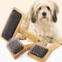 Patina Pet Grooming Brush,Natural Bamboo Boar Bristles Brush for Matted Short and Long Haired Dogs