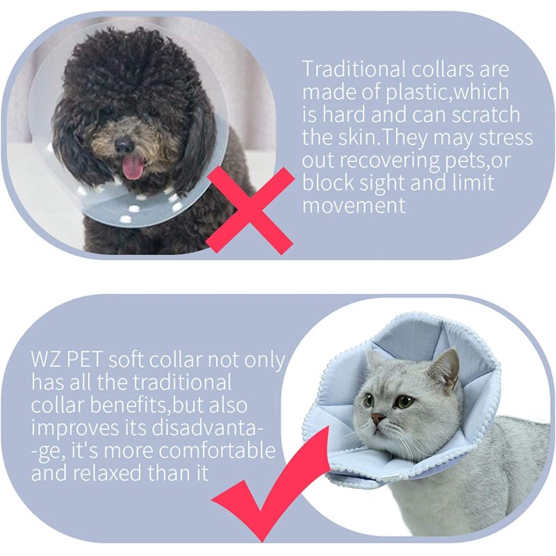 Dog Protective Cone Cat Recovery Collar Adjustable for Cats and Puppy