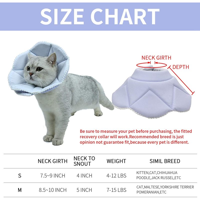 Dog Protective Cone Cat Recovery Collar Adjustable for Cats and Puppy