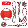Christmas Dog Rope Toy Christmas Stocking Gift Set Cotton Rope Knot Chew Toy for Medium and Large Dogs Teething Clean