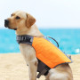 Durable Dog Life Jacket with Reflective Adjustable stripes Heavy Flotation pet life vest