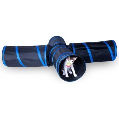4 Way Cat Tunnel Toy Pet Cat Tunnels Interactive Cat Ball Supplies for Indoor