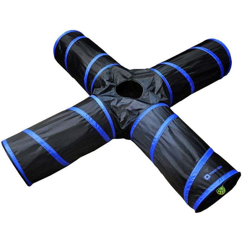 4 Way Cat Tunnel Toy Pet Cat Tunnels Interactive Cat Ball Supplies for Indoor