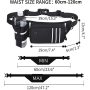 Padded Handles Reflective Stitches Adjustable Waist Dog Leash and Bottle Holder for Running Walking