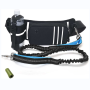 Padded Handles Reflective Stitches Adjustable Waist Dog Leash and Bottle Holder for Running Walking