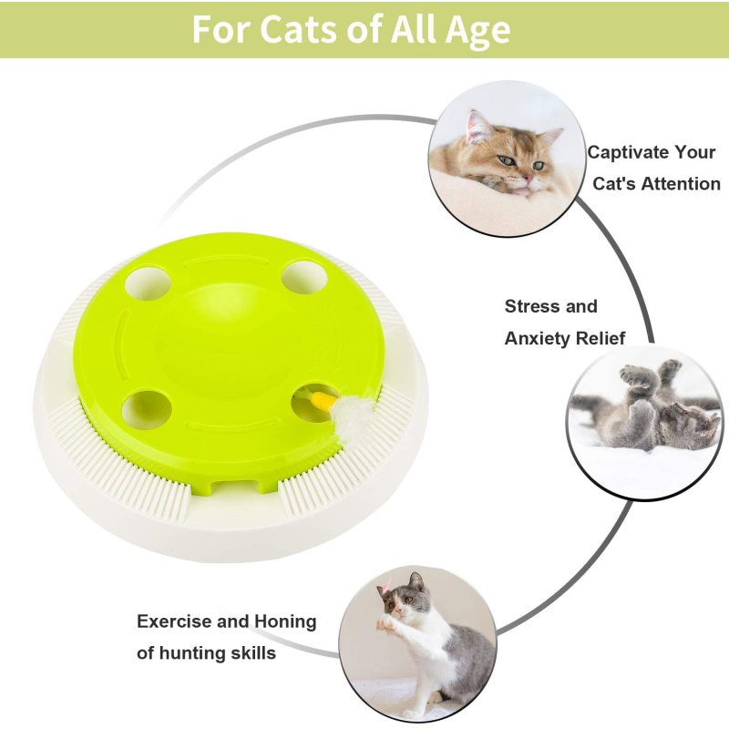 Electric Flutter Rotating Interactive Cat Toy Butterfly Funny Exercise For Cat