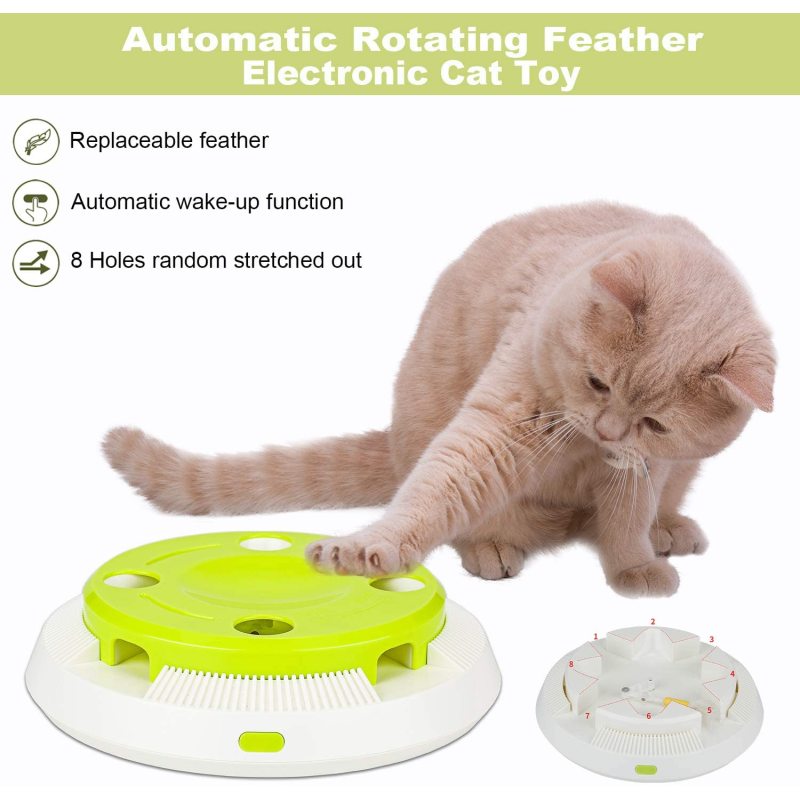 Electric Flutter Rotating Interactive Cat Toy Butterfly Funny Exercise For Cat