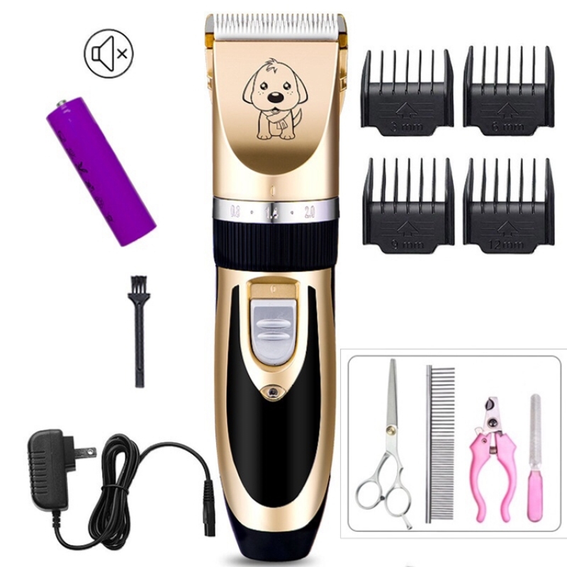 USB Rechargeable Electric Dog Cat Pet Hair Trimmer Cutter Remover Grooming Shaver Kit Set with Comb