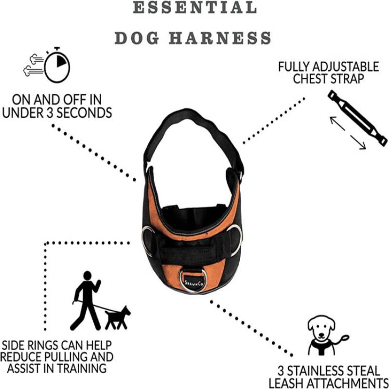 Dog Harness No-Pull Reflective Dog Vest Breathable Adjustable Pet Harness with Handle for Outdoor Walking