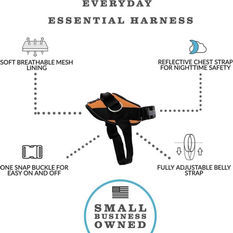 Dog Harness No-Pull Reflective Dog Vest Breathable Adjustable Pet Harness with Handle for Outdoor Walking