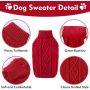 Suéter de invierno para perros, ropa para cachorros, suéter cálido de lana para gatos, abrigos para perros de cuello alto, suéter clásico de punto, Navidad, vacaciones, mascota A