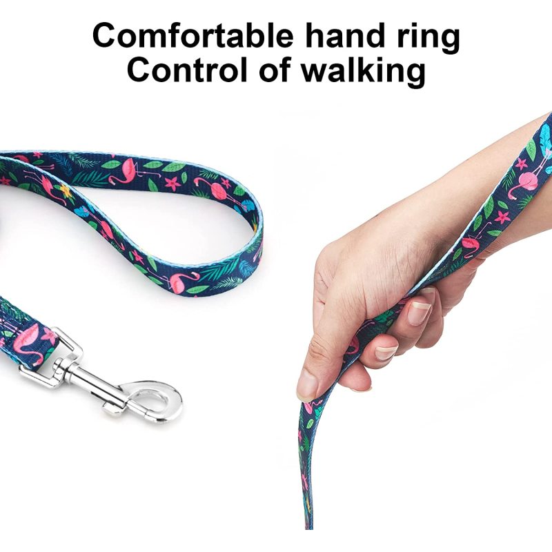 Medium and Large Dogs Printed Floral  Leashes for Cute Dog Leash