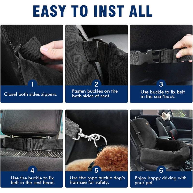 Dog Car Seat Pet Booster Seat Pet Travel Safety Car Seat,The Dog seat Made is Safe and Comfortable, and can be Disassembled for