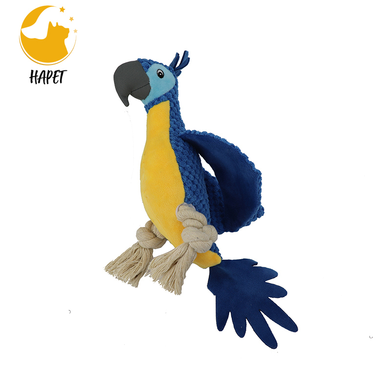 Pet toy bite rope sound toy plush dog molars rope knot toy parrot bird wholesale