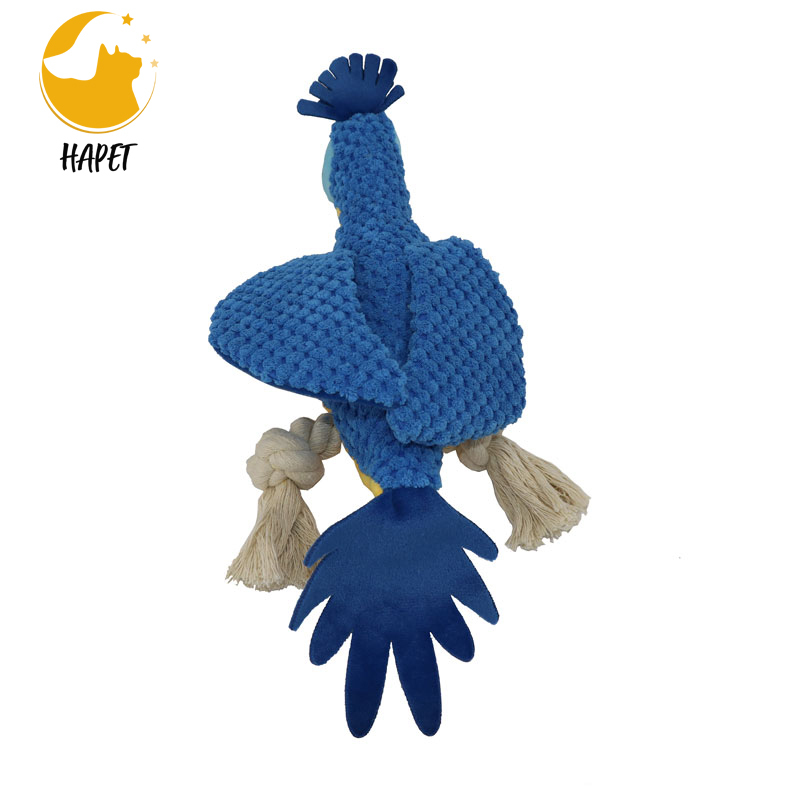 Pet toy bite rope sound toy plush dog molars rope knot toy parrot bird wholesale