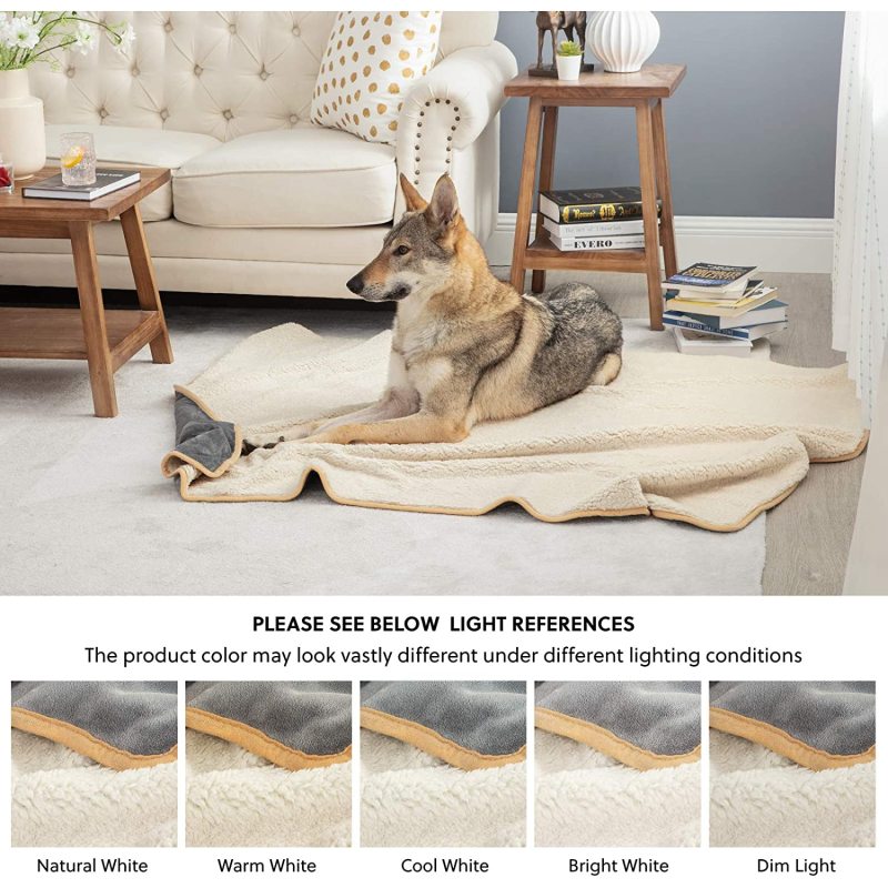 Waterproof Dog Blankets for Small Dogs - Small Cat Blanket Washable for Couch Protection- Sherpa Fleece Puppy Blanket, Soft Plus