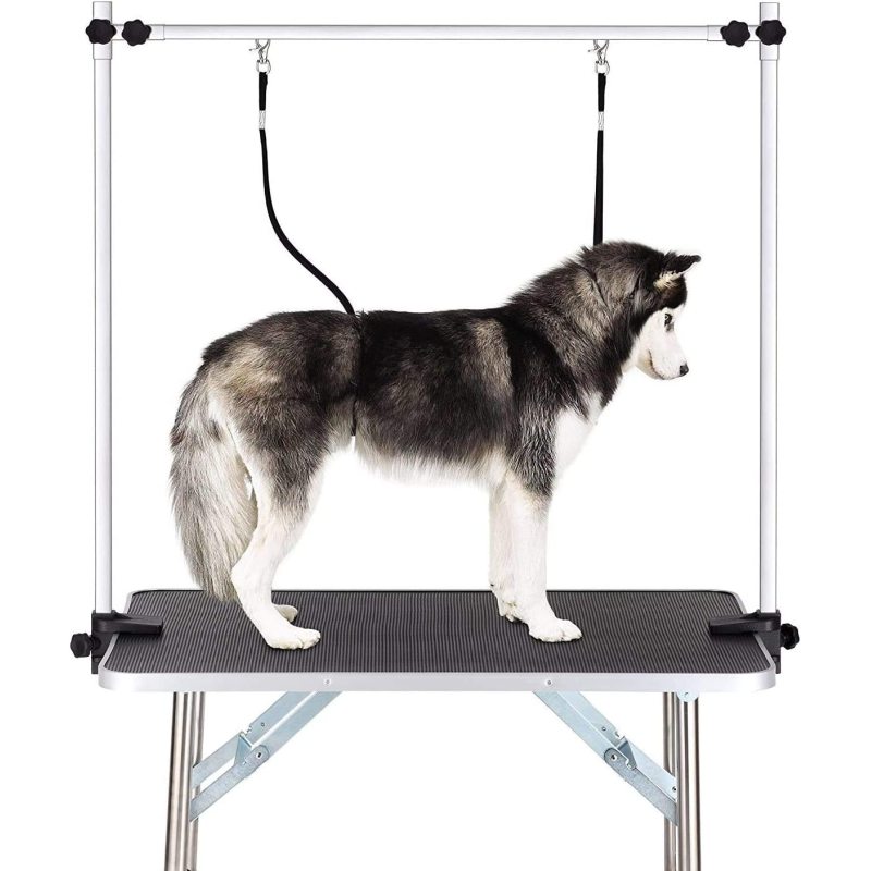 Dog Pet Grooming Table for Large Dogs Adjustable Height Heavy Duty Portable Trimming Drying Table