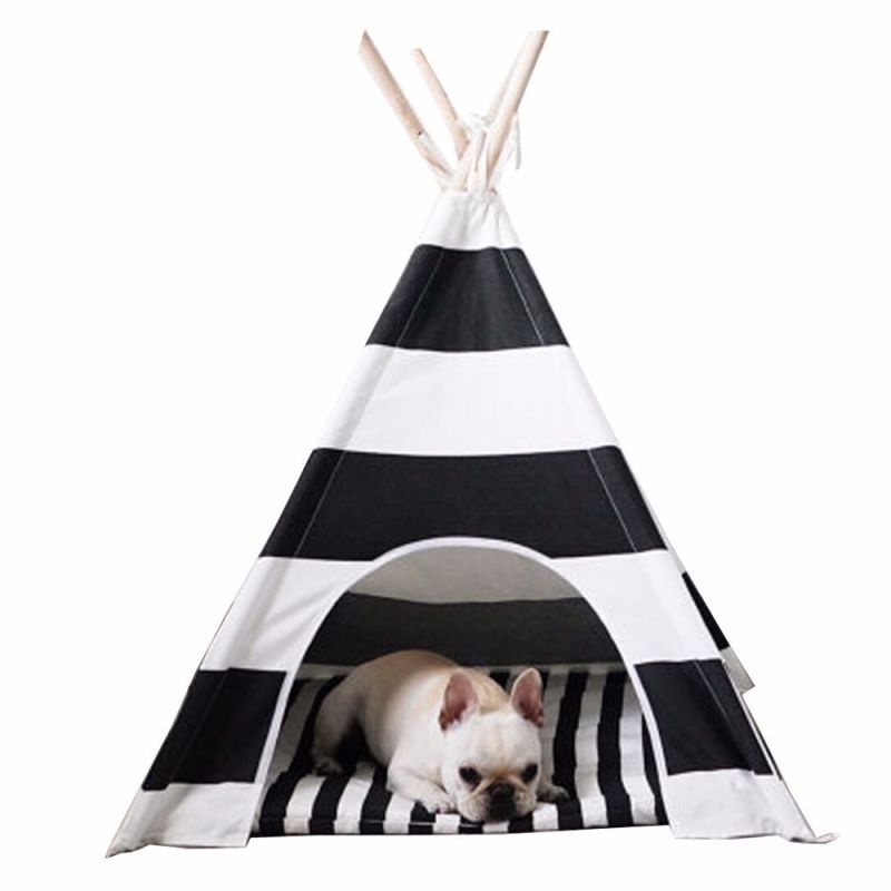 2020 Pet Teepee Dog Show Tent Bed Portable Triangle Pet dog tent bed House pet teepee tent