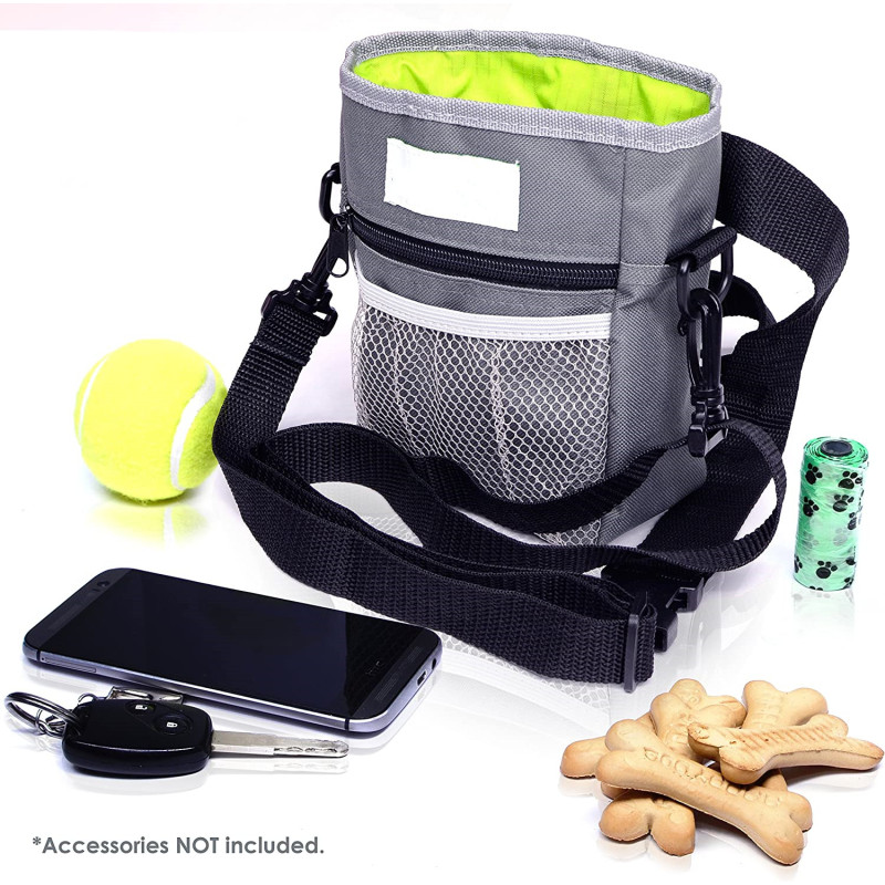 Dog Treat Training Pouch Easily Carries Pet Toys, Kibble, Treats  Built-In Poop Bag Dispenser