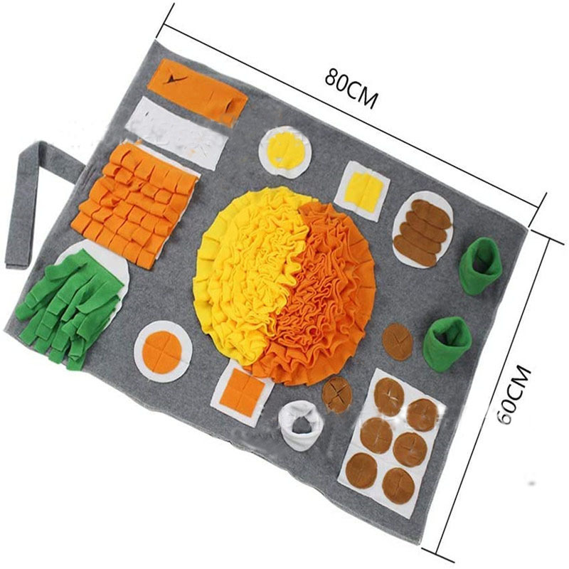 Dog Puzzle Toys Food Snuffle Mat Feeding Blanket For Dogs Interactive Teaser Treat Dispenser Dog Snuffle Mat