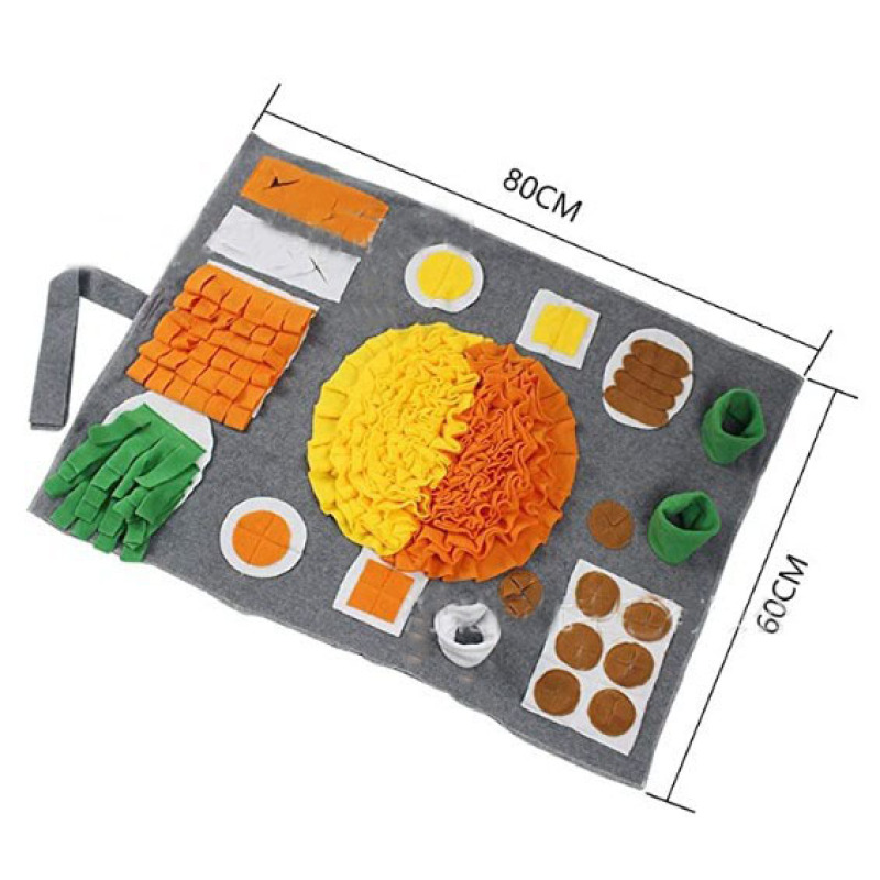 Dog Puzzle Toys Food Snuffle Mat Feeding Blanket For Dogs Interactive Teaser Treat Dispenser Dog Snuffle Mat