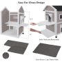 Pet House With Windows Pet Cabin Wooden Cat House Pet Nest Outdoor Kitty Shelter Weatherproof Cat Cave Two Floors Cat Condo